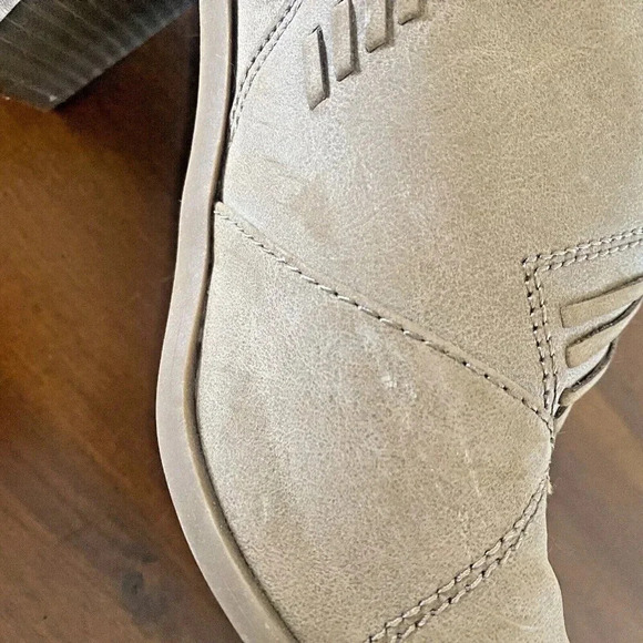 Universal Thread Edwina Open Toe Block Heel Booties Taupe Color Women's sz 11 - Picture 10 of 10